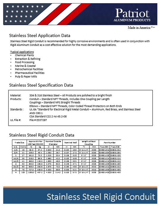 Submittal Sheets - Conduit -140925